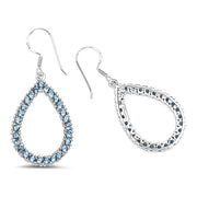 Bids.com 4.32 Carat Genuine London Blue Topaz .925 Sterling Silver Earrings Earrings