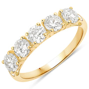 Bids.com 1.50 Carat Genuine Lab Grown Diamond 14K Yellow Gold Ring Rings