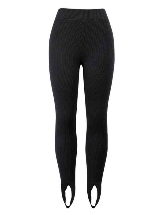 Ribbed Mid Waist Leggings by VYSN