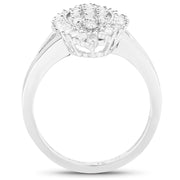 Bids.com 0.62 Carat Genuine White Diamond .925 Sterling Silver Ring Rings