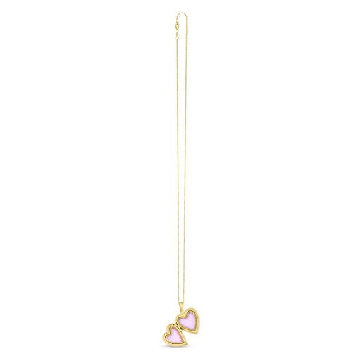 Bids.com 14k Yellow Gold Diamond Heart Locket Necklace Necklaces White Smoke 18 / Yellow Gold