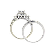 Bids.com 1.00ct Diamond Engagement Ring Set 10KT White Gold Rings
