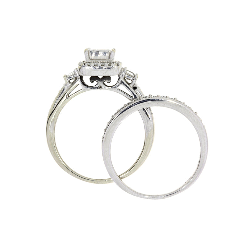 Bids.com 1.00ct Diamond Engagement Ring Set 10KT White Gold Rings