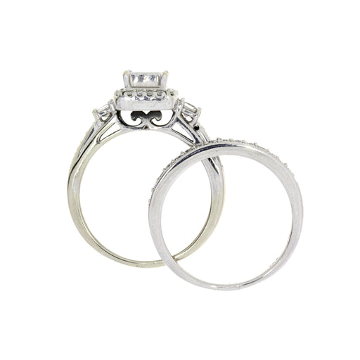 Bids.com 1.00ct Diamond Engagement Ring Set 10KT White Gold Rings