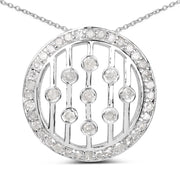 Bids.com 0.53 Carat Genuine White Diamond .925 Sterling Silver Pendant Pendants