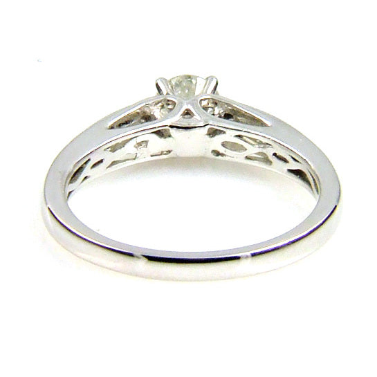 Bids.com .50ct Diamond Eng Only 14KT White Gold Rings