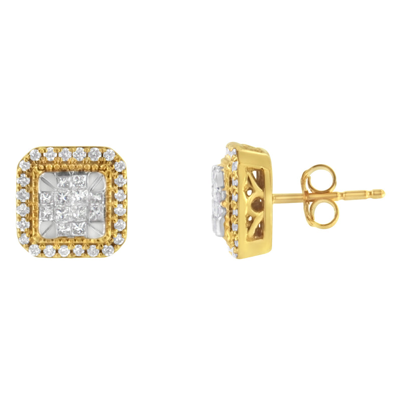 Bids.com 10KT Yellow Gold Diamond Stud Earrings (1/2 cttw, H-I Color, SI2-I1 Clarity) Earrings
