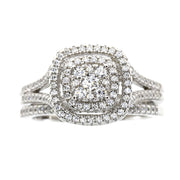 Bids.com Cubic Zirconium CZ SS Bridal Sterling Silver Rings