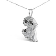 Bids.com .925 Sterling Silver 1 1/4 Cttw Diamond Shih Tzu Dog Pendant Necklace 18 inch (Black and I-J Color, I2-I3 Clarity) Necklaces