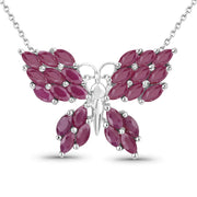 Bids.com 3.12 Carat Genuine Ruby .925 Sterling Silver Pendant Pendants