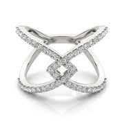 Bids.com 14k White Gold Fancy Entwined Design Diamond Ring (1/2 cttw) Rings