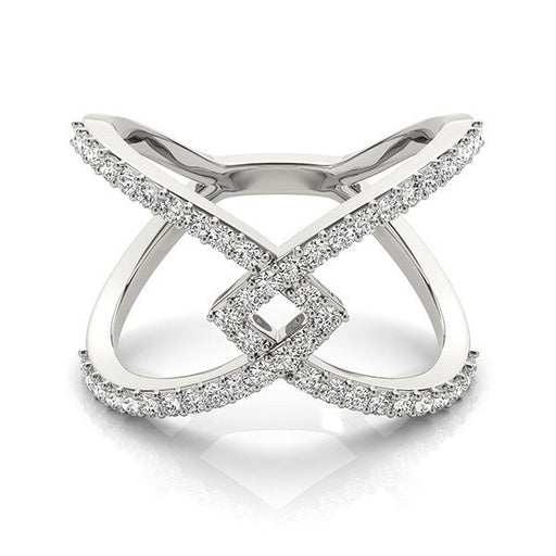 Bids.com 14k White Gold Fancy Entwined Design Diamond Ring (1/2 cttw) Rings