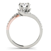 Bids.com 14k White And Rose Gold Bypass Shank Diamond Engagement Ring (1 1/3 cttw) Rings