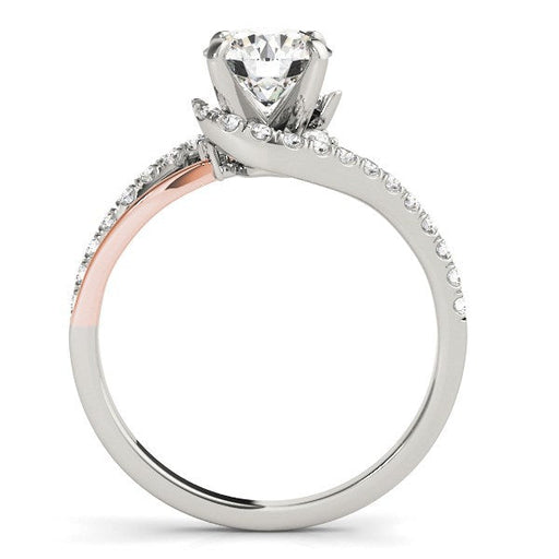 Bids.com 14k White And Rose Gold Bypass Shank Diamond Engagement Ring (1 1/3 cttw) Rings
