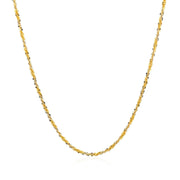 Bids.com 14k White and Yellow Gold Two Tone Sparkle Chain 1.5mm Necklaces