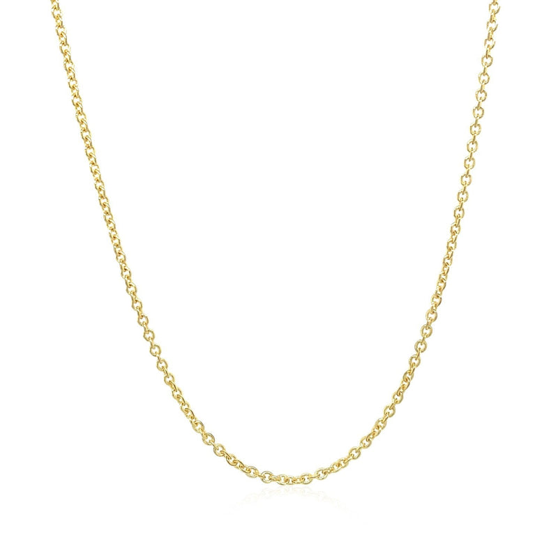 Bids.com 14k Yellow Gold Forsantina Lite Cable Link Chain 1.5mm Necklaces