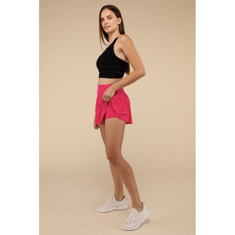 Wide Band Tennis Skirt with Zippered Back Pocket