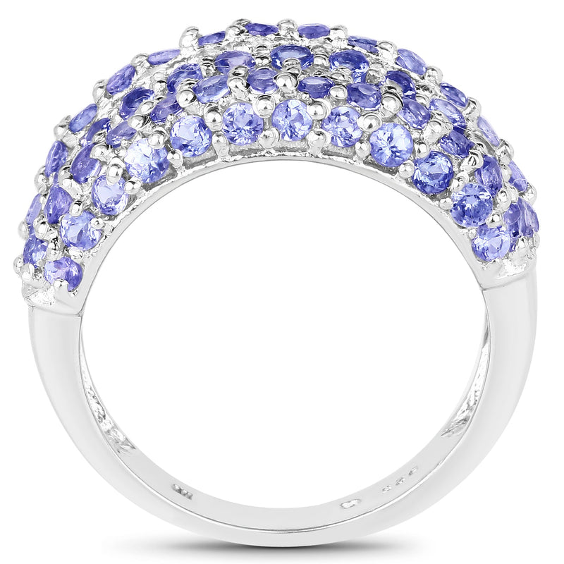Bids.com 2.47 Carat Genuine Tanzanite .925 Sterling Silver Ring Rings