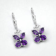 Bids.com 2.12 Carat Genuine Amethyst .925 Sterling Silver Earrings Earrings