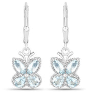 Bids.com 1.76 Carat Genuine Aquamarine .925 Sterling Silver Earrings Earrings