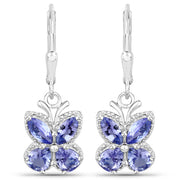 Bids.com 2.08 Carat Genuine Tanzanite .925 Sterling Silver Earrings Earrings