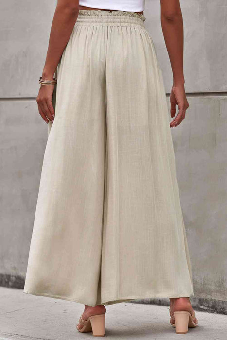 Drawstring Waist Wide Leg Pants by VYSN