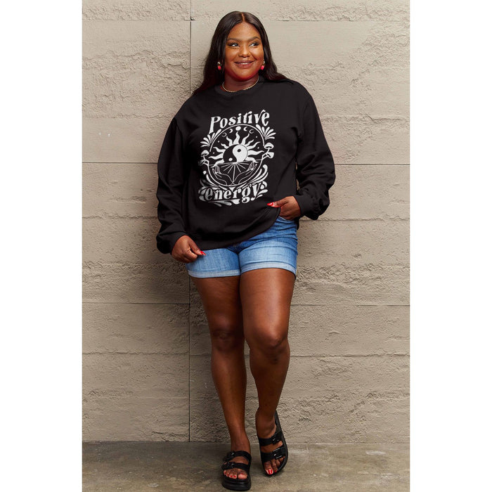 Simply Love POSITIVE ENERGY Graphic Sweatshirt