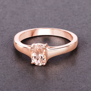 Bids.com 0.70 Carat Genuine Morganite .925 Sterling Silver Ring Rings
