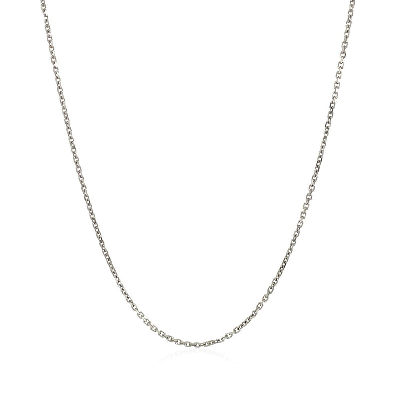 Bids.com 18k White Gold Cable Chain 1.1mm Necklaces