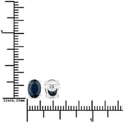 Bids.com 1.90 Carat Genuine Blue Sapphire 10K White Gold Earrings Earrings