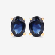 Bids.com 1.90 Carat Genuine Blue Sapphire 10K Yellow Gold Earrings Earrings