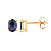 Bids.com 1.90 Carat Genuine Blue Sapphire 10K Yellow Gold Earrings Earrings