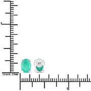 Bids.com 1.44 Carat Genuine Zambian Emerald 10K White Gold Earrings Earrings