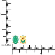 Bids.com 1.44 Carat Genuine Zambian Emerald 10K Yellow Gold Earrings Earrings