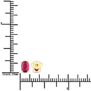 Bids.com 1.04 Carat Genuine Ruby 10K Yellow Gold Earrings Earrings