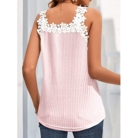 Lace Detail V-Neck Tank