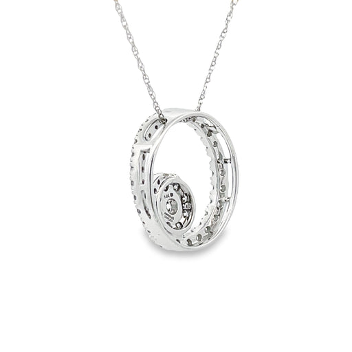 Bids.com .50ct Diamond Circle of Love Pendant 14KT White Gold Pendants
