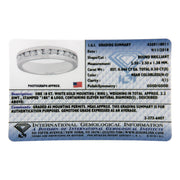 Bids.com IGI Certified 1/2 Cttw Round Brilliant Cut Diamond 18K White Gold Channel Set Eternity Style Wedding Band Ring (H-I Color, I1-I2 Clarity) - Size 7 Rings