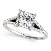 Bids.com 14k White Gold Princess Cut Split Shank Diamond Engagement Ring (1 1/8 cttw) Rings