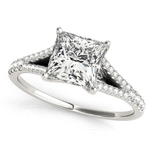 Bids.com 14k White Gold Princess Cut Split Shank Diamond Engagement Ring (1 1/8 cttw) Rings