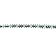 Bids.com 14K White Gold Round-Cut white and Blue Diamond Fashion Bracelet (3.70 cttw, H-I Color, SI1-SI2 Clarity) Bracelets