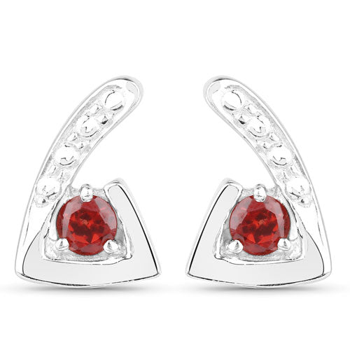 Bids.com 0.44 Carat Genuine Garnet .925 Sterling Silver Earrings Earrings