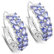 Bids.com 3.92 Carat Genuine Tanzanite .925 Sterling Silver Earrings Earrings
