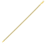 Bids.com Two-Toned Fine Wheat Chain Bracelet in 10k Yellow and White Gold Bracelets