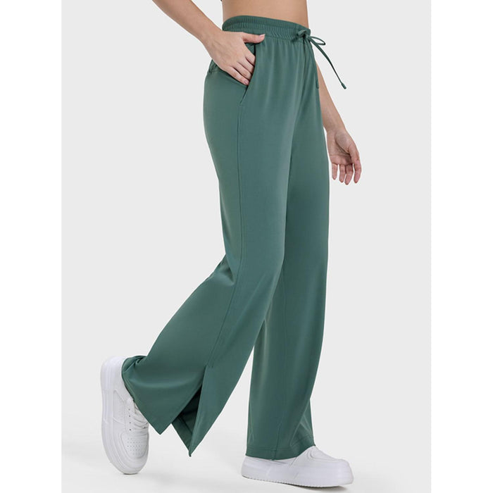 Slit Wide Leg Active Pants