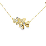Bids.com Cubic Zirconia Flower Pendant Sterling Silver Pendants