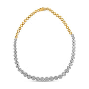 Bids.com IGI Certified 14K Yellow Gold 14 3/4 cttw Pave Set Round-Cut Diamond Riviera Necklace (F-G Color, S2-I1 Clarity) Necklaces