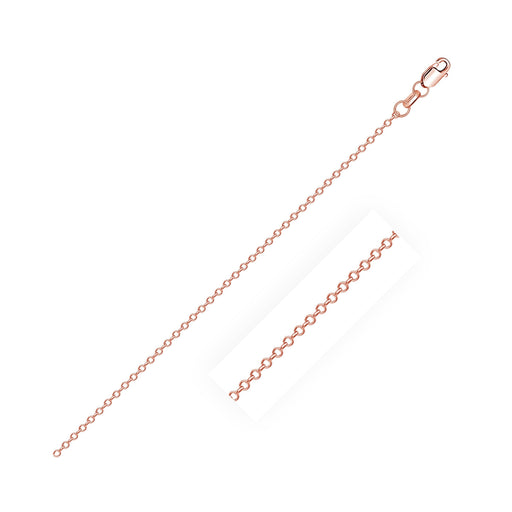 Bids.com Diamond Cut Cable Link Chain in 14k Rose Gold (0.8 mm) Necklaces