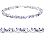 Bids.com 6.00 Carat Genuine Tanzanite .925 Sterling Silver Bracelet Bracelets