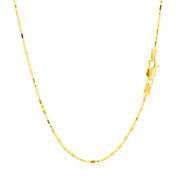 Bids.com 14k Yellow Gold Diamond-Cut Alternating Bead Chain 1.2mm Necklaces